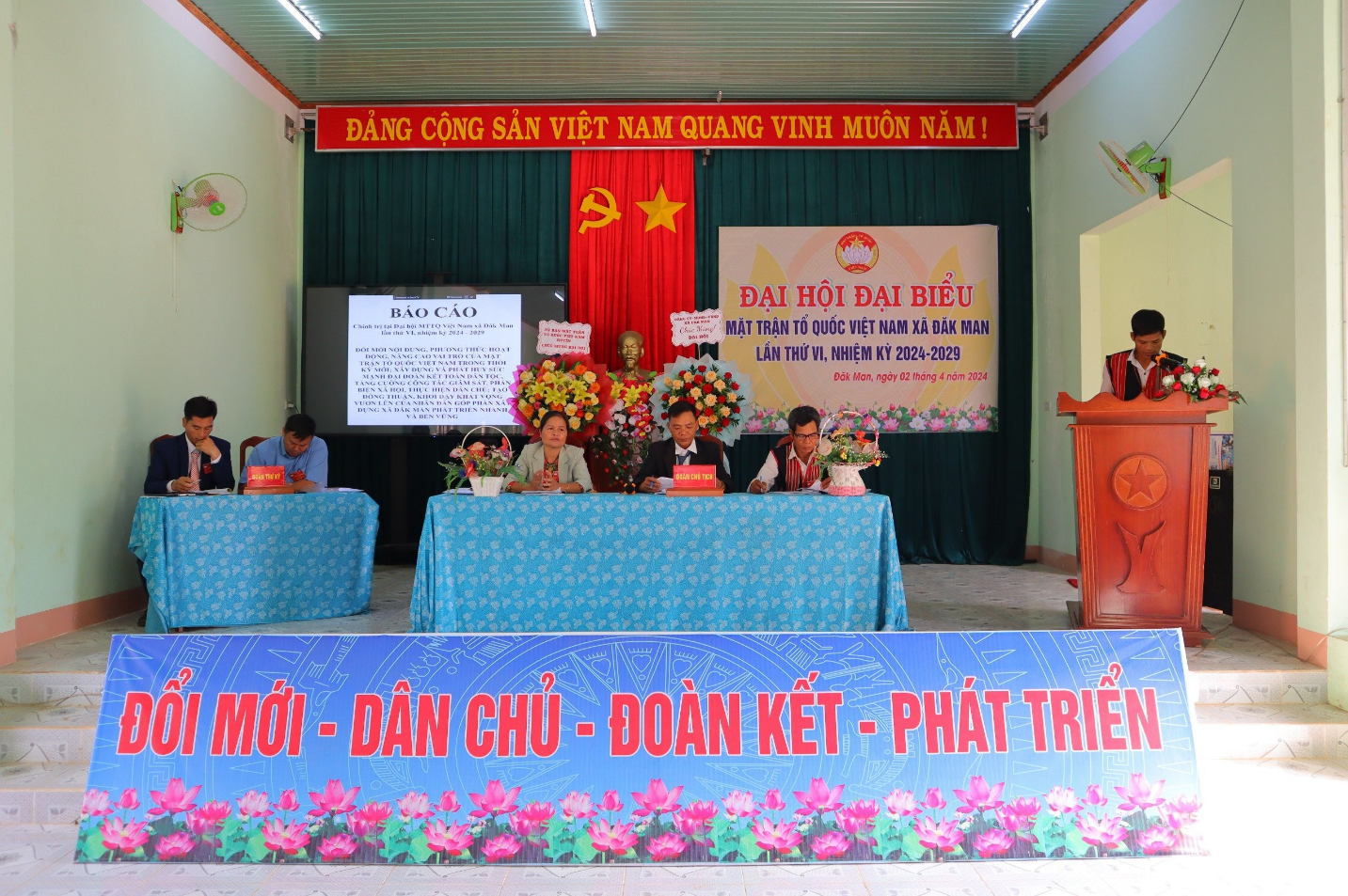 Đại hội đại biểu mặt trận tổ quốc Việt Nam xã Đăk Man lần thứ VI nhiệm kỳ 2024 - 2029
